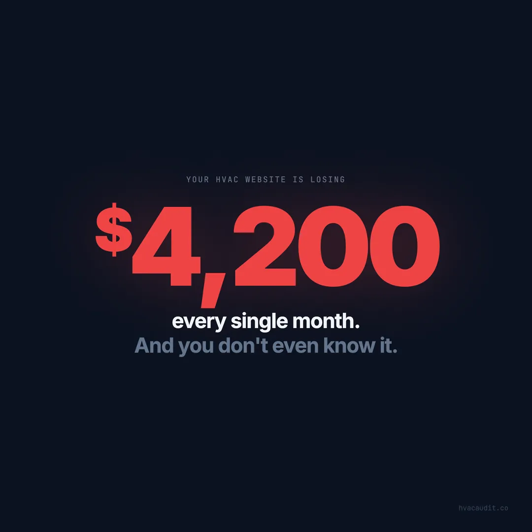 Your HVAC Website Is Losing You $4,200 Every Month